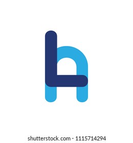 letters la simple design logo vector