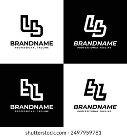 Letters LB and BL Monogram Logo, suitable for any business with LB or BL initials