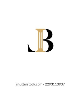 Letters LB and Pillar Logo Theme 002