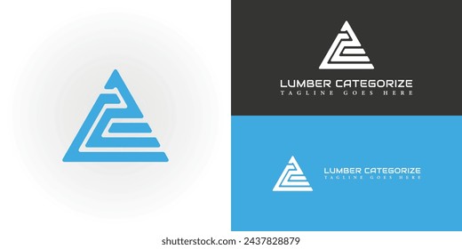 Letters LC or CL unique logo design with step formation real estate business icon in blue color isolated in multiple backgrounds applied for technology energy industry logo design inspiration template