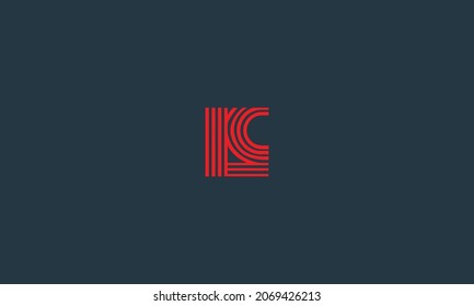 LETTERS LC LOGO DESIGN WITH NEGATIVE SPACE EFFECT FOR ILLUSTRATION USE