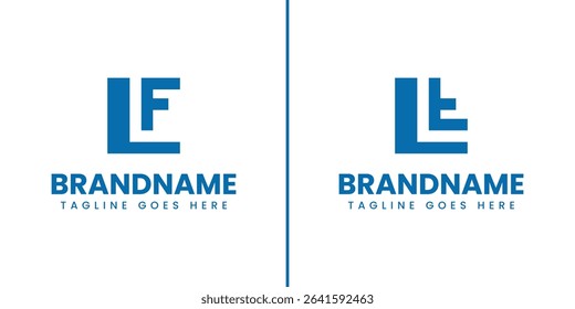 Letters LF and LT Monogram Logo, suitable for any brand with LF FL LT TL initials