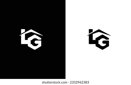 Letters LG house logo design concept