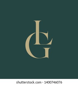 Letters LG logo design. Vector illustration.