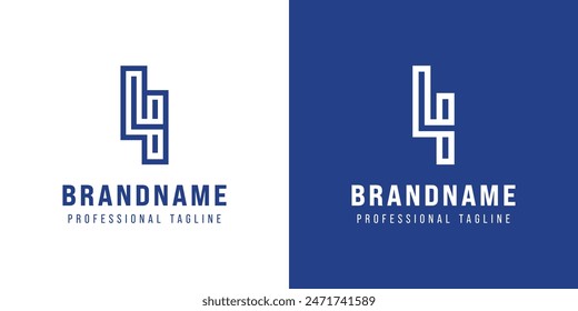 Letras LI Monograma Logo, adecuado para cualquier negocio con iniciales LI o IL