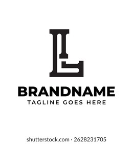 Logotipo del monograma de las letras LI, conveniente para cualquier marca con las iniciales de LI o de IL