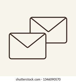 Letters line icon. Newsletter, message, mail. Office concept. Vector illustration can be used for topics like email, communication, post