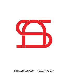 letters as linked lines design logo vector