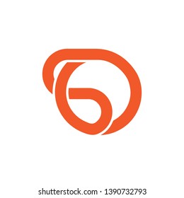 letters so linked overlapping line simple logo vector