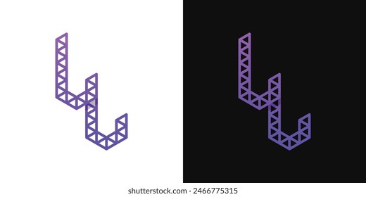 Letters LL Polygon Logo, suitable for business related to polygon with LL initials