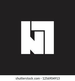 letters ln square geometric logo vector