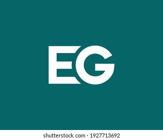 letters eg logo design vector template