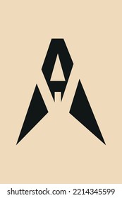  letters A logo with leaves. - Vector
