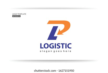 Letters Logo P, L  And Arrow Icon. Fast Shipping Philosophy, For The Shipping Service Company Logo, Dll