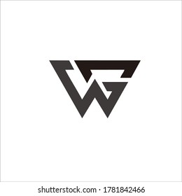 Letters Logo Wg Your Company Name Stock Vector (Royalty Free ...