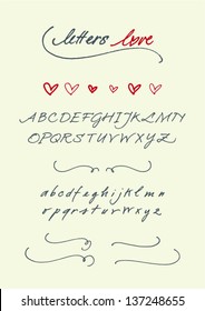 Letters Love Alphabet uppercase and lowercase