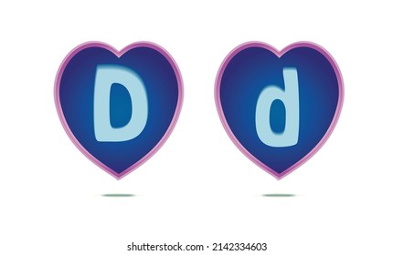 Letters of love. Big D and small d.	