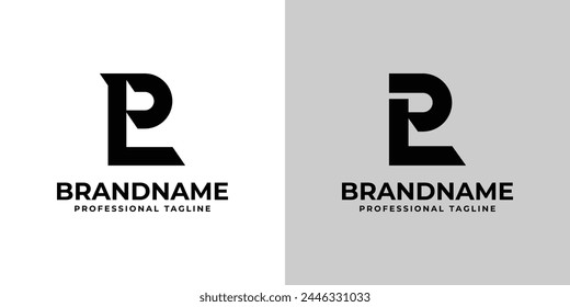 Letters LP or PL Monogram Logo, suitable for business with LP or PL initials