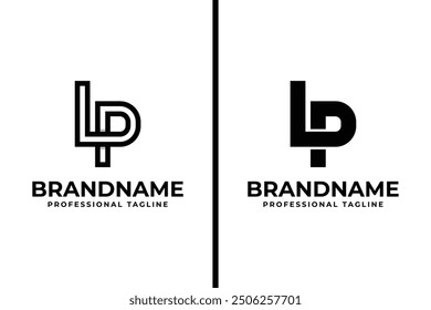 Letters LP or PL Monogram Logo, suitable for any business with LP or PL initials