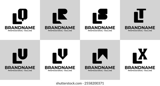 Letters LQ LR LS LT LU LV LW LX Logo, for LQ QL LR RL LS SL LT TL LU UL LV VL LW WL LX XL Initials