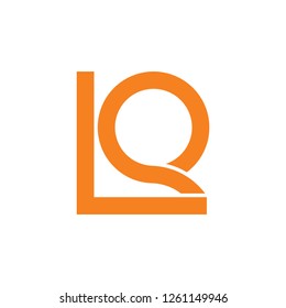 letters lq simple geometric logo vector