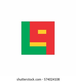 letters lq in square design logo vector