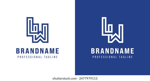 Letters LW Monogram Logo, suitable for any business with LW or WL initials