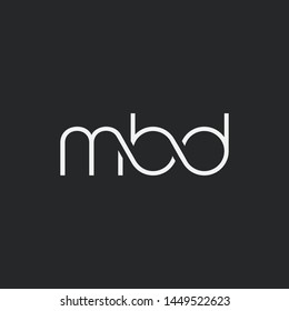 Letters M B D Joint logo icon vector element.