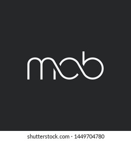 Letters M C B Joint logo icon vector element.