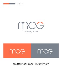 Letters M C G Joint logo icon vector element.
