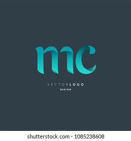 Letters M C joint logo icon vector element.