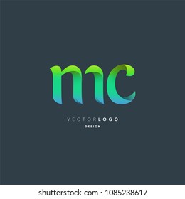 Letters M C joint logo icon vector element.