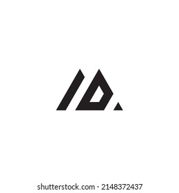 
Letters M and D double triangle simple symbol logo vector