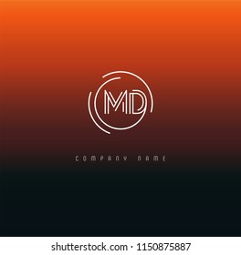 Letters M & D Joint logo icon vector template.
