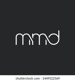 Letters M M D Joint logo icon vector element.