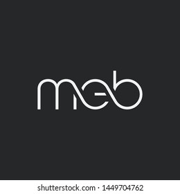 Letters M E B Joint logo icon vector element.