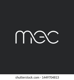 Letters M E C Joint Logo Icon Vector Element.
