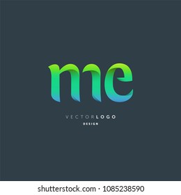 Letters M E joint logo icon vector element.