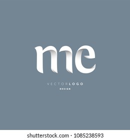 Letters M E joint logo icon vector element.