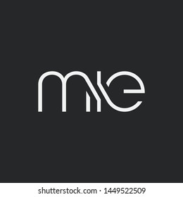 Letters M I E Joint logo icon vector element.