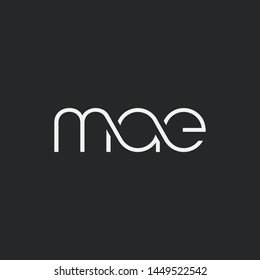 Letters M A E Joint logo icon vector element.