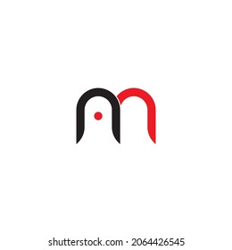 
letters A and M electric simple symbol logo vector
