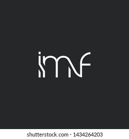 Letters I M F Joint logo icon vector element.