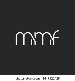 Letters M M F Joint logo icon vector element.