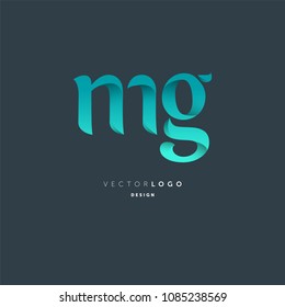 Letters M G joint logo icon vector element.