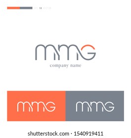 Letters M M G Joint logo icon vector element.