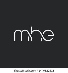 Letters M H E Joint logo icon vector element.