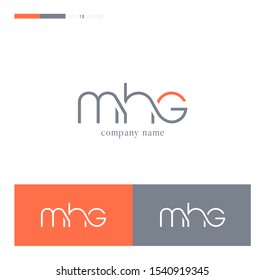 Letters M H G Joint logo icon vector element.