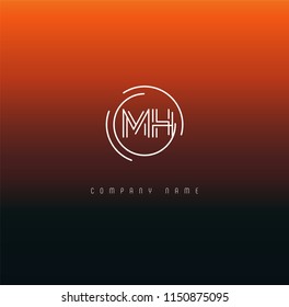 Letters M H Joint logo icon vector template.
