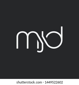 Letters M J D Joint logo icon vector element.